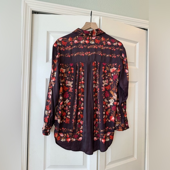 Anthropologie The Brielle Relaxed Buttondown Blouse floral - Picture 7 of 7